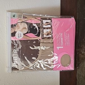 NWT Subtract Ultrafirm Control Torsette wear your own bra Body Beige stretch